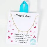 105790, WATER TARNISH RESISTANT, STAINLESS STEEL, STEPPING STONES, DAINTY PEARL STATION NECKLACE