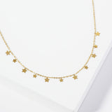 105791, WATER TARNISH RESISTANT, STAINLESS STEEL, DREAMS BE BOLD, DAINTY STAR CHARM NECKLACE
