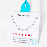 105792, WATER TARNISH RESISTANT, STAINLESS STEEL, SPREAD LOVE, DAINTY HEART CHARM NECKLACE