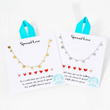 105792, WATER TARNISH RESISTANT, STAINLESS STEEL, SPREAD LOVE, DAINTY HEART CHARM NECKLACE