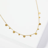 105792, WATER TARNISH RESISTANT, STAINLESS STEEL, SPREAD LOVE, DAINTY HEART CHARM NECKLACE