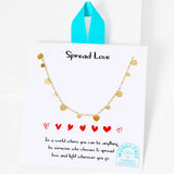 105792, WATER TARNISH RESISTANT, STAINLESS STEEL, SPREAD LOVE, DAINTY HEART CHARM NECKLACE