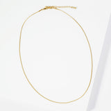 105793, WATER TARNISH RESISTANT, STAINLESS STEEL, LET GO, 1MM DAINTY SNAKE CHAIN NECKLACE