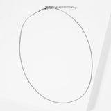 105793, WATER TARNISH RESISTANT, STAINLESS STEEL, LET GO, 1MM DAINTY SNAKE CHAIN NECKLACE