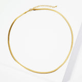 105795, WATER TARNISH RESISTANT, STAINLESS STEEL, FIND YOURSELF, 3MM DAINTY SNAKE CHAIN NECKLACE