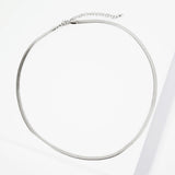 105795, WATER TARNISH RESISTANT, STAINLESS STEEL, FIND YOURSELF, 3MM DAINTY SNAKE CHAIN NECKLACE