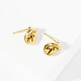 105796, WATER TARNISH RESISTANT, STAINLESS STEEL, KNOT STUD EARRING