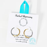 105797, WATER TARNISH RESISTANT, STAINLESS STEEL, PERFECT HARMONY, ROUND HOOP EARRING