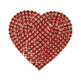 105841, HEART CRYSTAL RHINESTONE STRETCH OPEN CUFF BRACELET