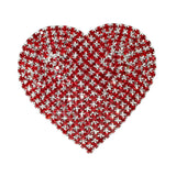 105841, HEART CRYSTAL RHINESTONE STRETCH OPEN CUFF BRACELET