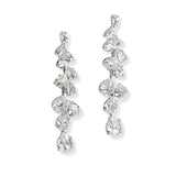 105848, TEARDROP CUBIC ZIRCONIA ACCENT DANGLE EARRING