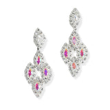 105850, MARQUISE CUBIC ZIRCONIA ACCENT CRYSTAL RHINESTONE DANGLE EARRING