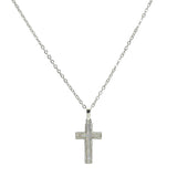 105865, CROSS CHARM STAINLESS STEEL PENDANT NECKLACE