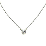 105870, 14K GOLD PLATED, HEART CUBIC ZIRCONIA DESIGNER INSPIRED NECKLACE