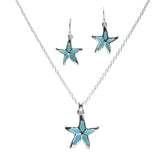 105882, STARFISH LUCITE STONE PENDANT NECKLACE
