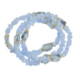105917, AGATE BEADED MULTI LAYERED STRETCH BRACELET