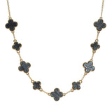 105928, CLOVER CELLULOID ACETATE DESIGNER INSPIRED NECKLACE
