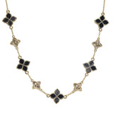 105929, FLOWER CLOVER CELLULOID ACETATE DESIGNER INSPIRED NECKLACE