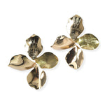 105940, GOLD DIPPED, BRASS, FLOWER STUD EARRING