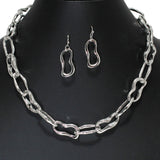 105954, HAMMERED CHAIN METAL NECKLACE