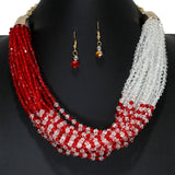 105982, GLASS BEADED MULTI LAYERED NECKLACE