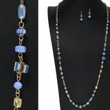105983, MIX RESIN BEADED LONG NECKLACE