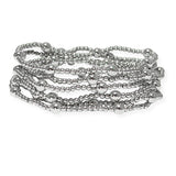 105995, BALL ACCENT MULTI LAYERED BEADED STRETCH BRACELET