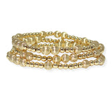 105996, LIGHTWEIGHT BALL BEADED MULTI LAYERED STRETCH BRACELET