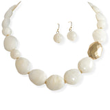 106109, AGATE GEOMETRIC STONE NECKLACE