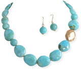 106109, AGATE GEOMETRIC STONE NECKLACE