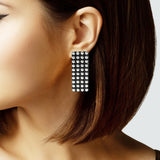 106121, WESTERN THEMED, TEXTURED RECTANGLE EARRING
