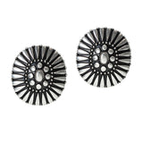 106122, WESTERN THEMED, TEXTURED CONCHO EARRING