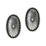 106123, WESTERN THEMED, TEXTURED CONCHO EARRING