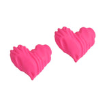 106127, SOFT COATED HEART STUD EARRING