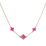 106135, TRIPLE CLOVER DESIGNER INSPIRED NECKLACE