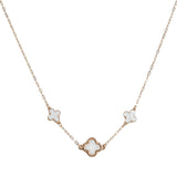 106135, TRIPLE CLOVER DESIGNER INSPIRED NECKLACE