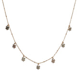 106137, ST. PATRICKS DAY DAINTY CLOVER CHARMS NECKLACE
