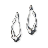 106147, BRASS HAMMERED GEOMETRIC METAL EARRING