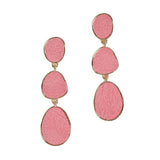 106184, SOFT SUEDE LEATHER GEOMETRIC DANGLE EARRING