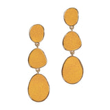 106184, SOFT SUEDE LEATHER GEOMETRIC DANGLE EARRING
