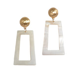 106185, CUTOUT GEOMETRIC SHELL DANGLE EARRING