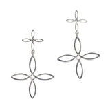 106190, MARQUISE CLOVER METAL DANGLE EARRING