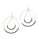 106193, GEOMETRIC BEADED ROUND DANGLE EARRING