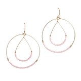 106193, GEOMETRIC BEADED ROUND DANGLE EARRING
