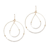 106193, GEOMETRIC BEADED ROUND DANGLE EARRING