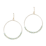 106194, BEADED ACCENT ROUND DANGLE EARRING