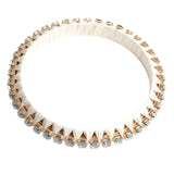 106196, RHINESTONE ACCENT RAFFIA BANGLE BRACELET