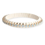 106196, RHINESTONE ACCENT RAFFIA BANGLE BRACELET