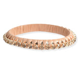 106196, RHINESTONE ACCENT RAFFIA BANGLE BRACELET