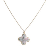 106197, CLOVER BEADED PENDANT NECKLACE